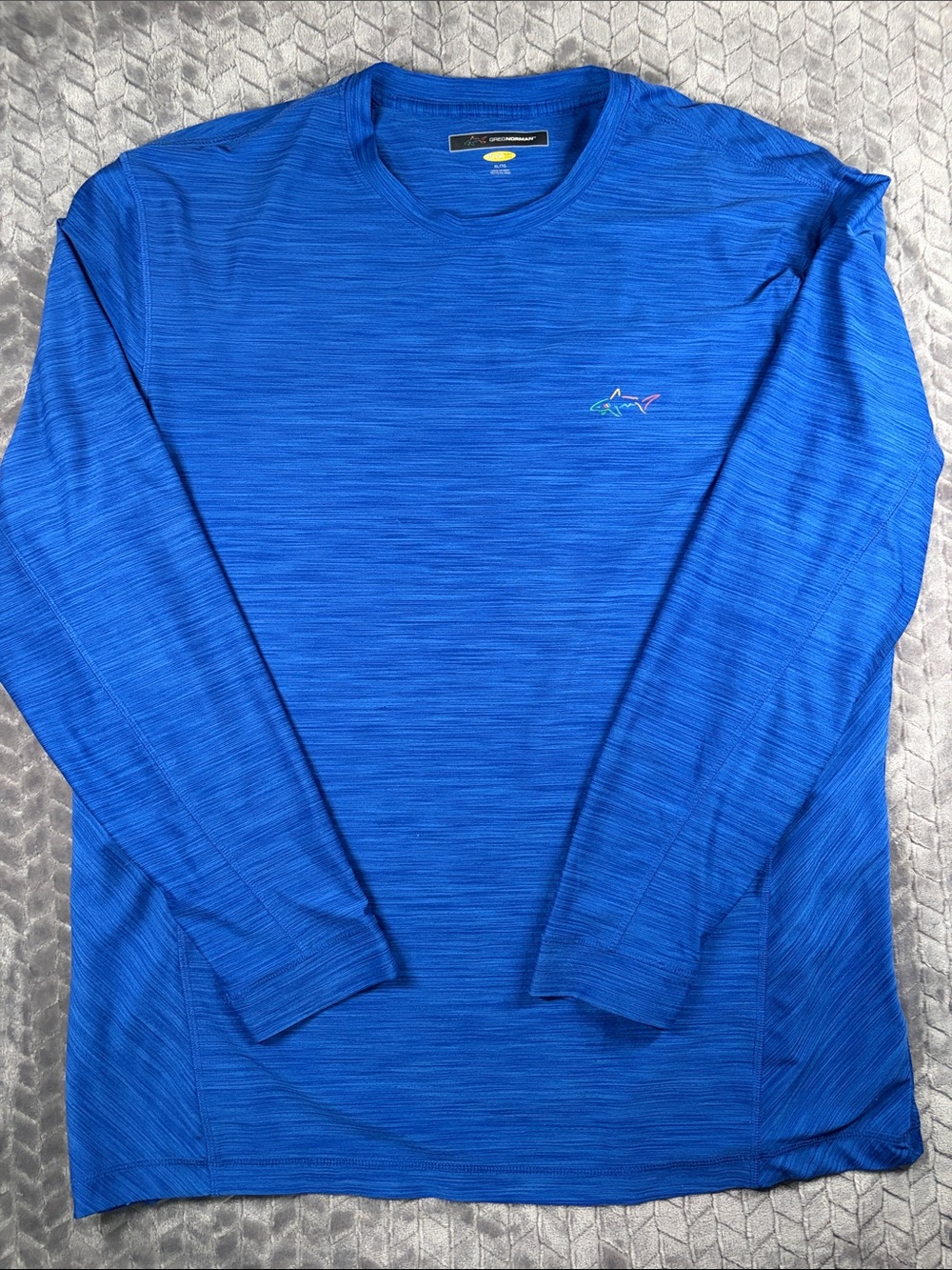 Greg Norman Collection Long-Sleeve Performance Tee — Blue